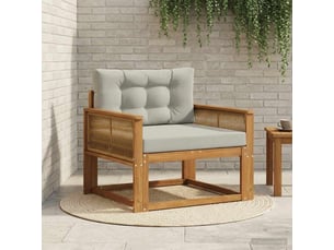 Vidaxl sofa de milieu extérieur bois d'acacia massif naturel