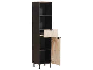 Armoire de salle de bain, cabinet de salle de bain noir et blanc 38 x 33 x 160 cm cf65121