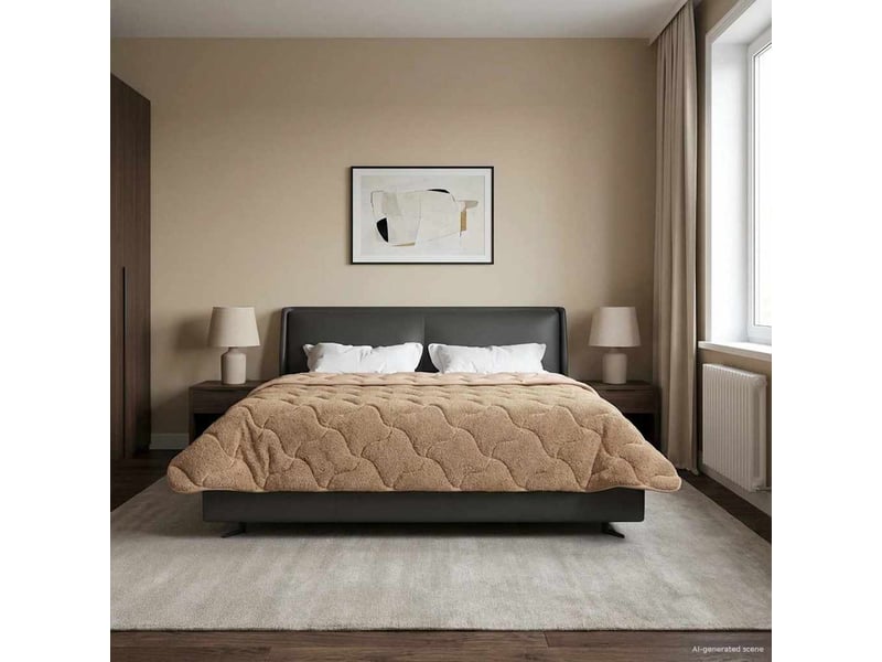  Duvet - couette complet toute l'année 220 x 240 cm non taupe respirant  - Conforama D