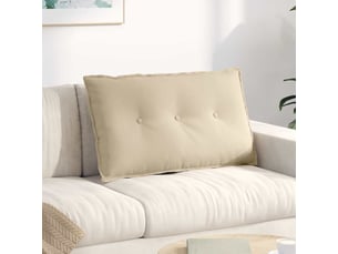 Coussin de dos, coussin de dossier crème 80 x 50 cm tissu en microfibre cf54639
