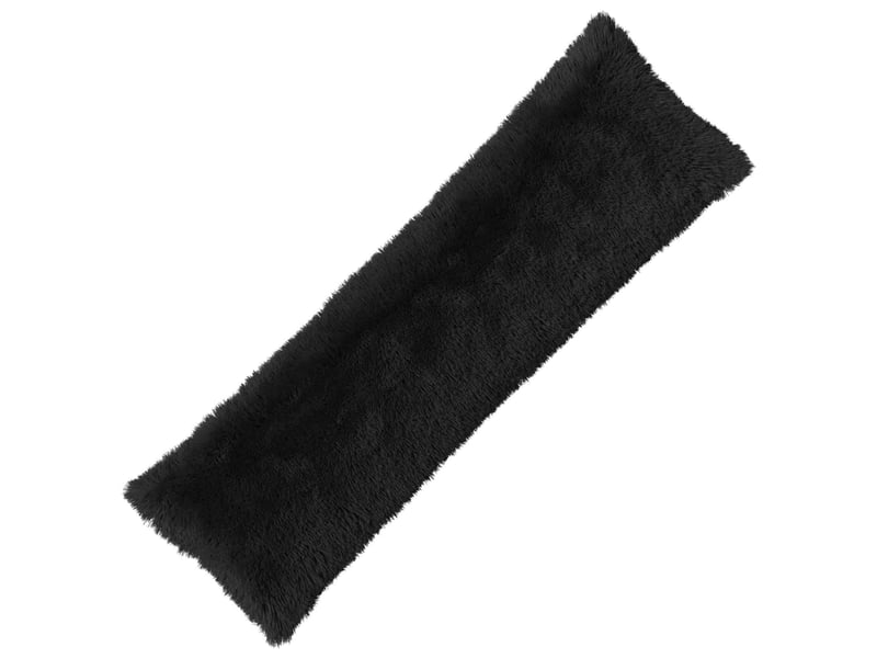  Lot de 2 coussins avec oreiller, coussins décoratifs heerlen noir fleece pv cf50523  - Conforama A