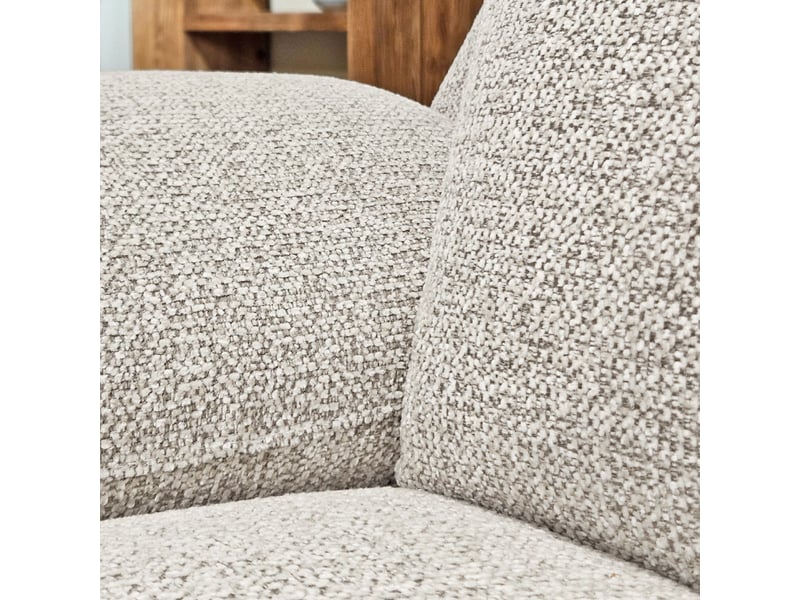 Canapé d'angle droit convertible l. 278 cm tissu chiné beige - tulio - Conforama E