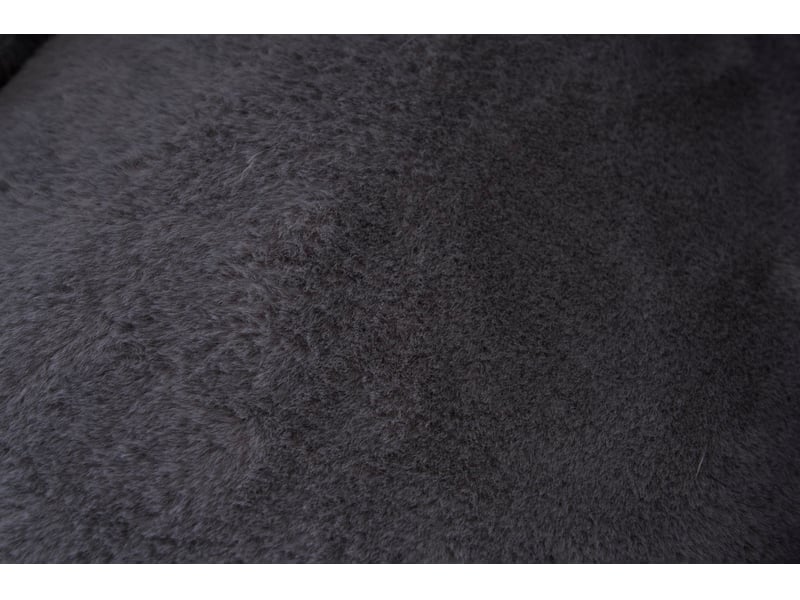  Pouf géant enfant 75x70x52 cm, dossier ergonomique, surface en velours ultra douce, polyester, mousse, gris clair  - Conforama E