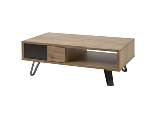 Table basse rectangulaire coloris marron <strong>ALTOBUY</strong> <strong>SÉLÈNE</strong> - 60 cmx110 cm