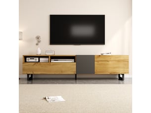 Meuble tv coloris bois clair 170 cm <strong></strong>  <strong></strong>