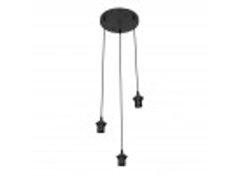  Armature de plafonnier fabrilamp nia noir 3 x e27 réglable 20-90 cm 30x30 cm 201283C09 - Conforama B