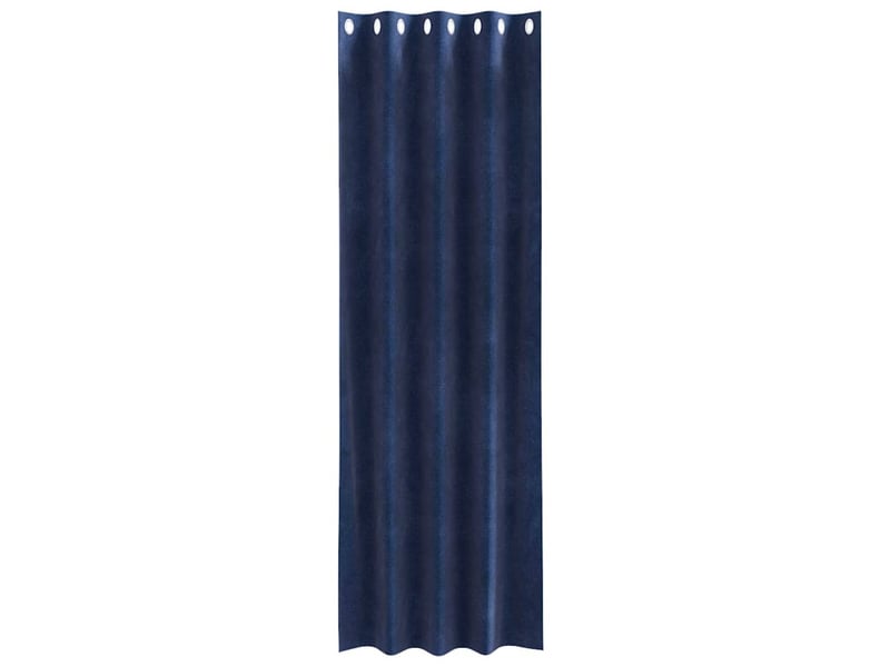 Lot de 2 rideaux, rideaux de fenêtre bleu foncé 140 x 245 cm velours cf43995  - Conforama D