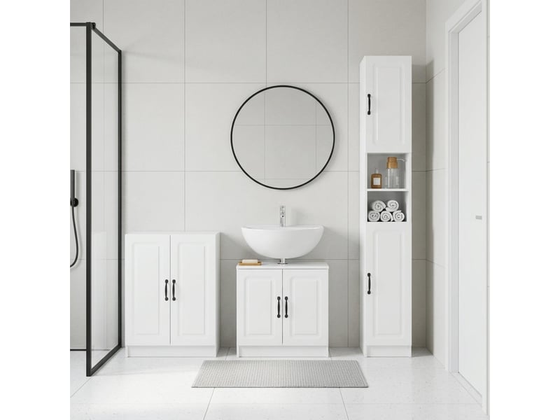 Ensemble de meuble de salle de bain 3 pièces utrecht cf63493 - Conforama B