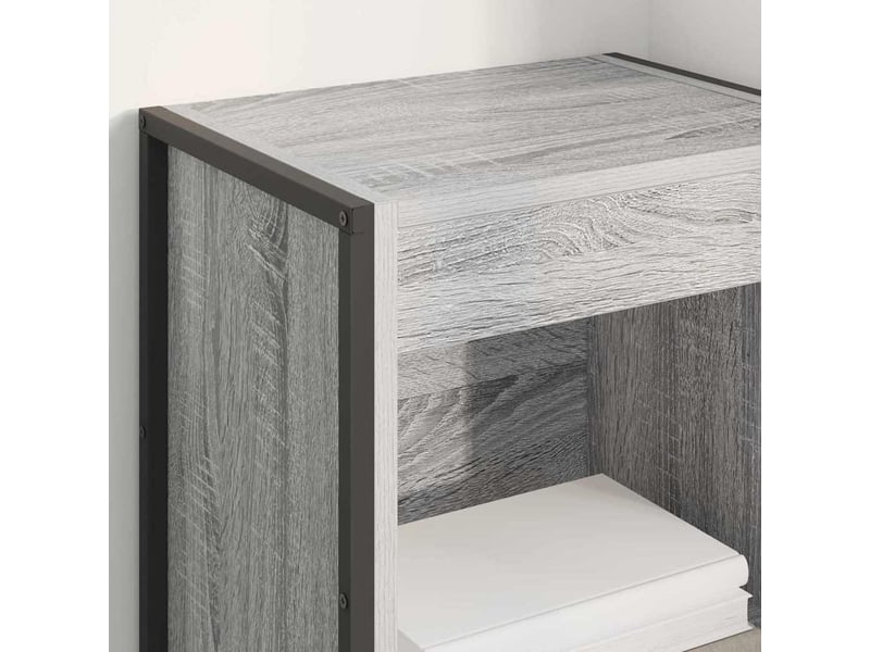  Bibliothèque, armoire à livres 40 x 30 x 121 cm bois d'ingénierie gris sonoma  - Conforama D