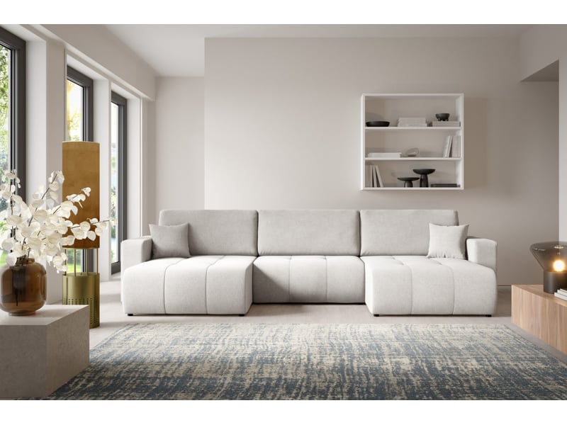  Canapé d'angle convertible molinio u gris  - Conforama B