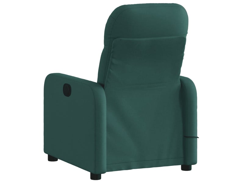  Fauteuil de relaxation tv fonction d'inclinaison manuelle en tissu vert foncé dec027123  - Conforama C