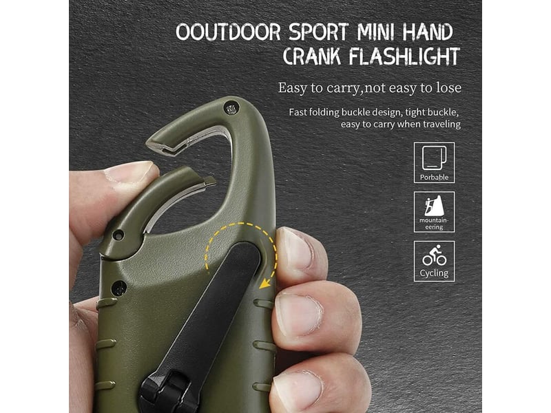 Lampe torche led portable à énergie solaire, lampe de poche solaire, lampe de poche à manivelle, avec manivelle pour camping - Conforama E