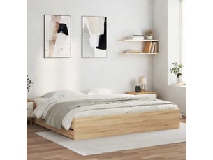 Lit 2 places 160x200 cm coloris marron