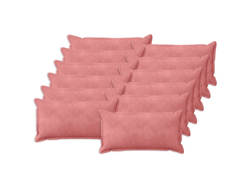  Lot de 12 coussins avec oreiller, coussins décoratifs houten rose fløjl cf50999  - Conforama A