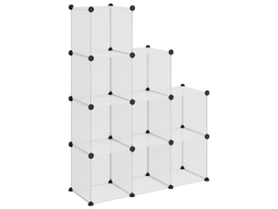 Cubes de rangement 9 pcs transparent pp