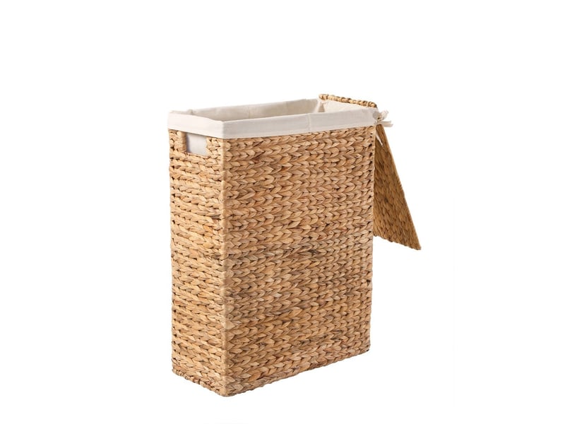 Panier à linge étroit avec couvercle en jacinthe d'eau l21 cm - maya  - Conforama B