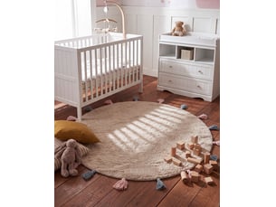 Tapis enfant kodinhi beige ø 120 cm coton