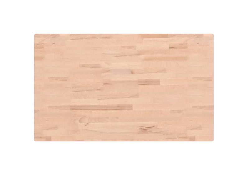  Comptoir de salle de bain, plan de travail 100x60x4 cm bois massif de hêtre cf65717  - Conforama A