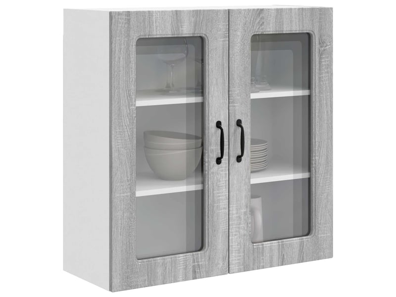  Meuble mural de cuisine | armoire de cuisine gris sonoma 80x31x80cm shl8609  - Conforama C