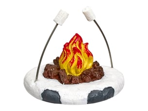 Feu de camp de village de noël