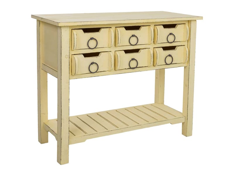  Console d'entrée en bois jaune 105x45,5x82 cm h  - Conforama A