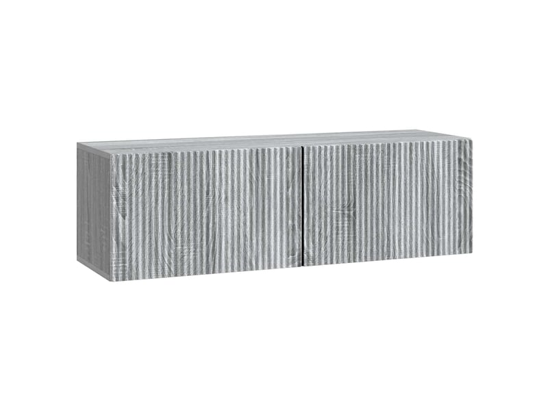  Meuble tv - banc tv - meuble de rangement mural 98 x 31 x 30 cm sonoma gris bois d'ingénierie  - Conforama A