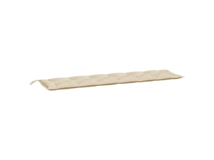 Coussin de banc de jardin, coussin d'assise beige 200x50x7 cm tissu oxford cf52658