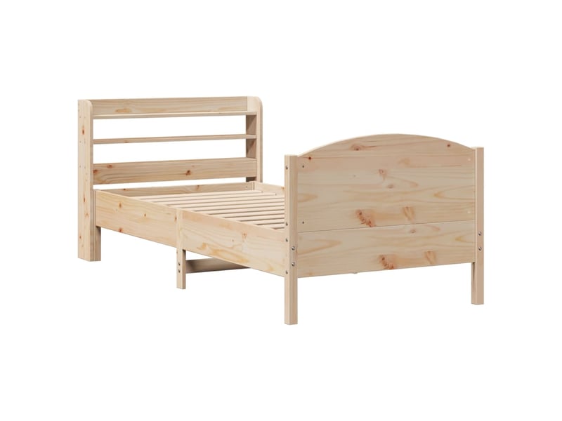 Lit simple- lit adulte - cadre de lit sans matelas 100x200 cm bois massif de pin - Conforama B