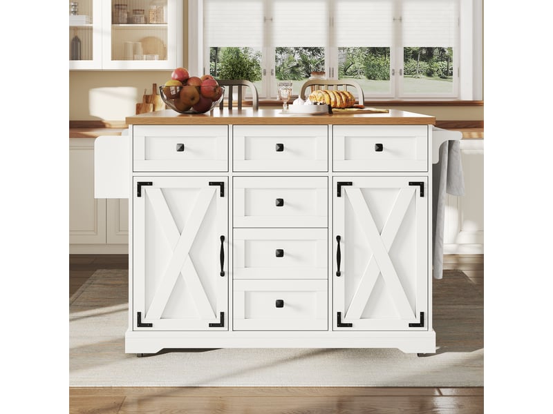  Desserte 2 portes 6 tiroirs coloris blanc mdf desserte blanc - Conforama B