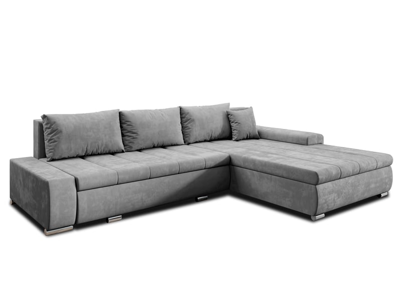  Canapé d’angle tunceli gris 297 cm convertible moderne Tunceli - Conforama A