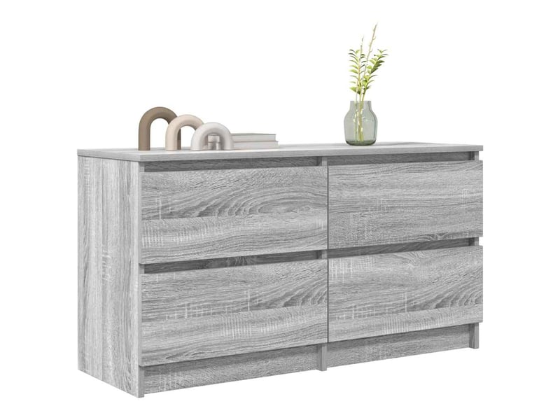  Meuble tv - banc tv - meuble de rangement sonoma gris 100x35x54 cm bois d'ingénierie  - Conforama D
