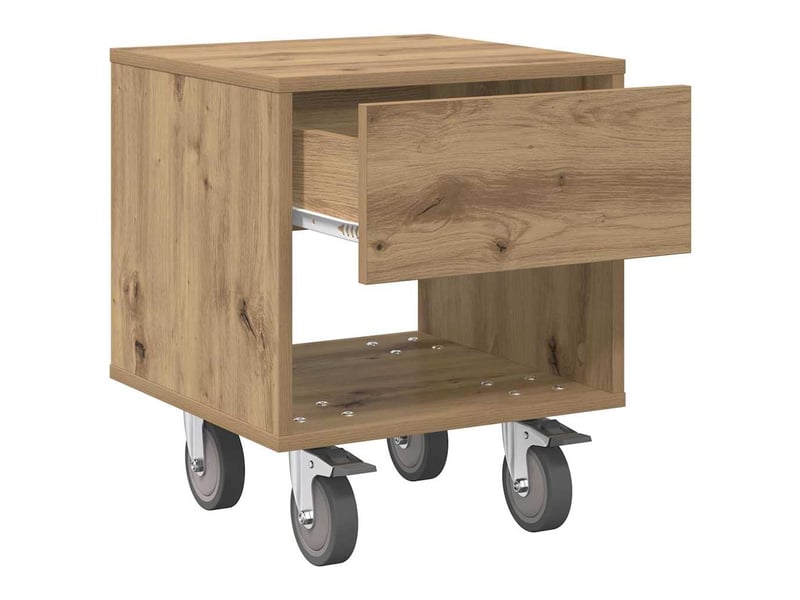 Table de chevet - cabinet de chevet - table de nuit 2 pc chêne artisanal 40,5 x 40 x 48 cm - Conforama E