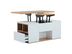 Table basse rectangulaire coloris bicolore <strong>MERAX</strong> <strong>table basse bicolore</strong> - 51 cmx100 cm