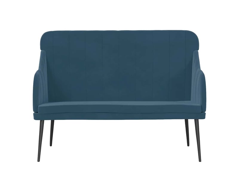  Banc, canapé 2 places bleu 110x76x80 cm velours shl58344  - Conforama C