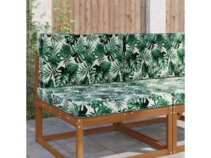 Coussin de canapé d'extérieur, coussin de chaise polyester motif feuilles cf54115
