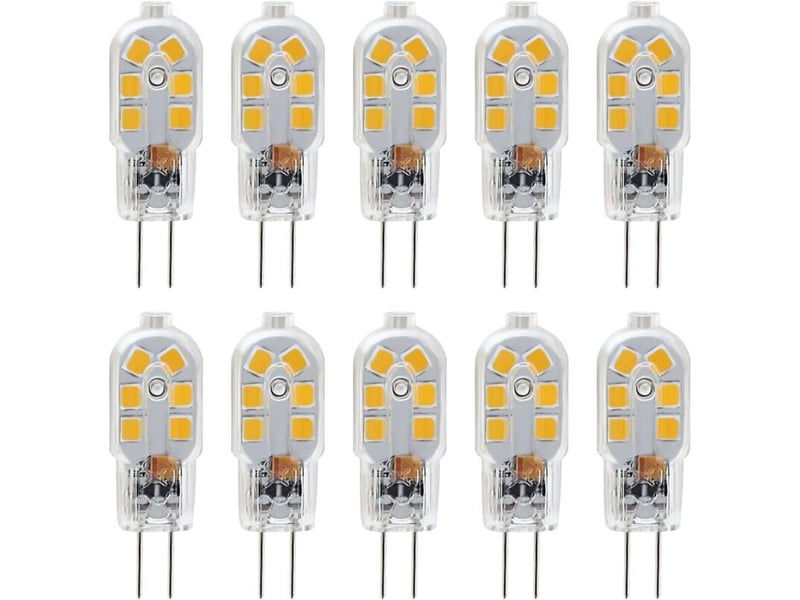 Ampoule led g4 12v, 1w equivalent 10w halogène lampe, pas de scintillement 200lm, blanc chaud 3000k, 360° angle de faisceau, non-dimmab  - Conforama A