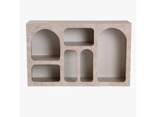 Console avec 6 niches beige 120 cm