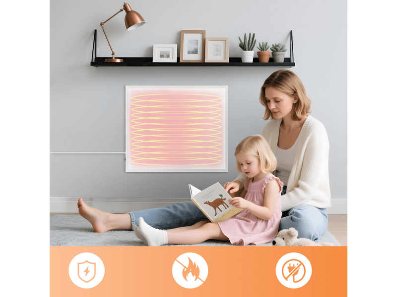 Zmh radiateur infrarouge chauffage mural à économie d'énergie chauffage infrarouge 290w chauffage électrique mural chauffage électrique  - Conforama D