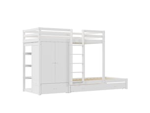 Lit simple 90x200 cm    coloris blanc