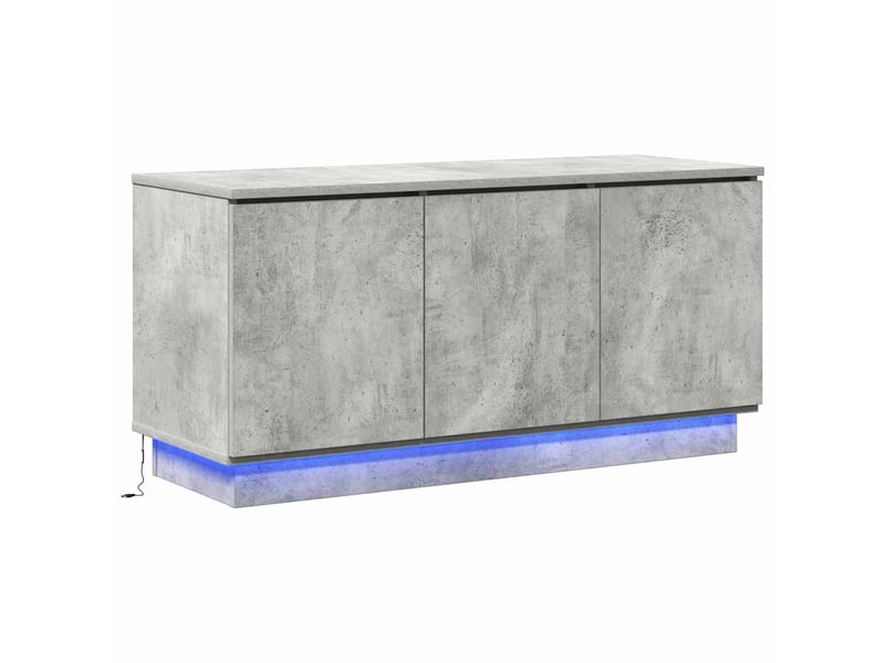  Meuble tv - banc tv - meuble de rangement 100 x 38 x 49 cm gris béton bois d'ingénierie  - Conforama A