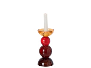 Bougeoir boules en verre ilias 21cm multicolore