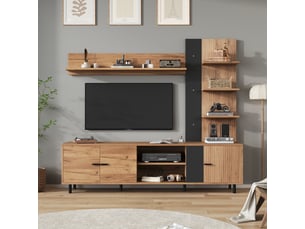 Meuble tv coloris naturel 187.5 cm <strong></strong> <strong></strong>