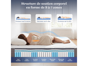 Matelas 90x200 cm KORFEE   Mousse soutien Medium épaisseur 25 cm