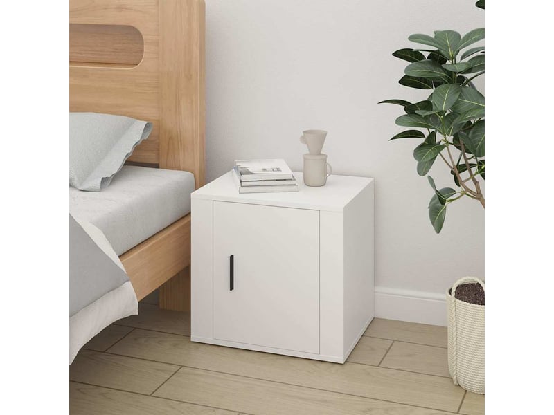  Lot de 2 tables de chevet - cabinet de chevet - table de nuit blanc 50x39x47 cm  - Conforama B