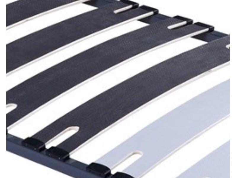 Sommier cadre à lattes metal 29 cm - 80x200 - compatible avec matelas standard - 9 larges lattes de 12,5 cm - metal epaisseur 1,2 mm - solide et confortable - cadre a latte patrick  - Conforama E