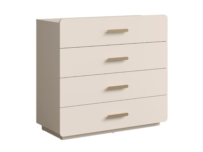  Chambre complète amalie beige – lit coffre 180x200 cm, armoire, commode, 2 chevets et étagères  - Conforama D