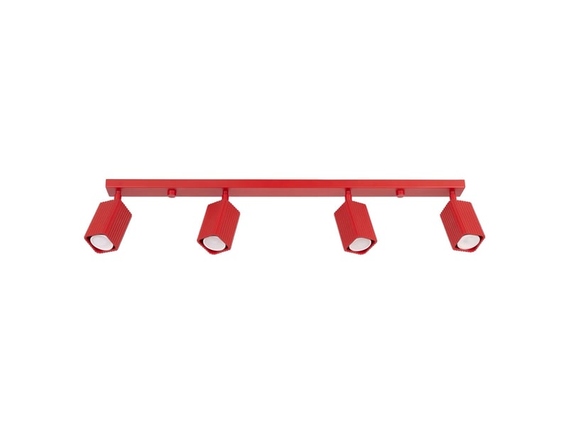  Plafonnier rayo 4l rouge aluminium moderne 16.5x81x6cm SL.3251 - Conforama A