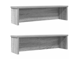 Lot de 2 étagères de cuisine empilables, étagères de rangement sonoma gris 50x15x16 cm cf42803