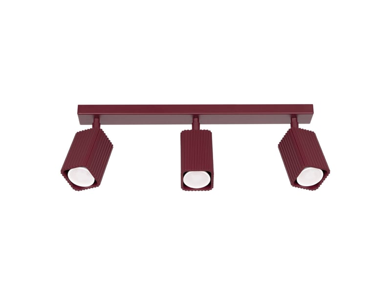  Plafonnier rayo 3l bordeaux aluminium moderne 16.5x45x6cm SL.3221 - Conforama A