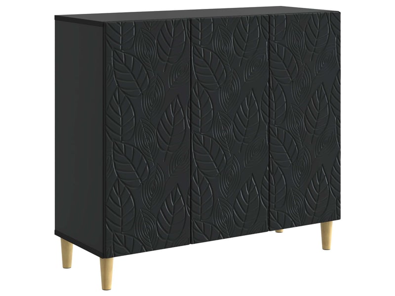  Buffet - bahut - meuble de rangement noir 89 x 34,5 x 80 cm bois d'ingénierie  - Conforama A